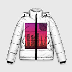 Куртка зимняя для мальчика QR-Town, цвет: 3D-черный