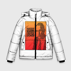 Куртка зимняя для мальчика QR Маяковский, цвет: 3D-черный