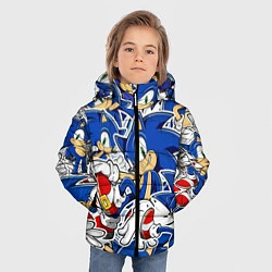 Куртка зимняя для мальчика SONIC ПАТТЕРН СОНИК, цвет: 3D-светло-серый — фото 2
