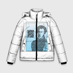 Куртка зимняя для мальчика QR - Пушкин, цвет: 3D-черный