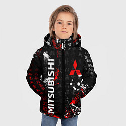 Куртка зимняя для мальчика Японские символы Митсубиси, цвет: 3D-черный — фото 2