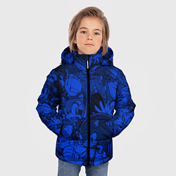 Куртка зимняя для мальчика SONIC BLUE PATTERN СИНИЙ ЁЖ, цвет: 3D-красный — фото 2