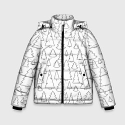 Куртка зимняя для мальчика Простые елочки, цвет: 3D-красный