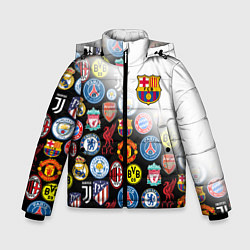 Куртка зимняя для мальчика FC BARCELONA LOGOBOMBING, цвет: 3D-черный