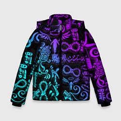 Куртка зимняя для мальчика ТАТУ ТОКЙСКИЕ МСТИТЕЛИ НЕОН, цвет: 3D-черный