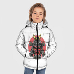 Куртка зимняя для мальчика Красный Шлем Самурая, цвет: 3D-черный — фото 2