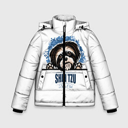 Куртка зимняя для мальчика Ши-Тцу Shih-Tzu, цвет: 3D-черный