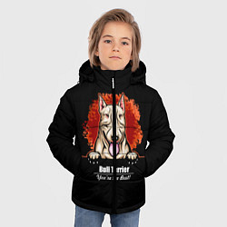 Куртка зимняя для мальчика Собака Бультерьер, цвет: 3D-черный — фото 2