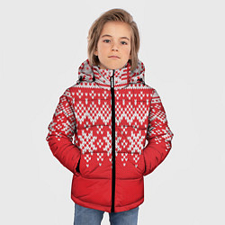 Куртка зимняя для мальчика Knitted Pattern, цвет: 3D-черный — фото 2