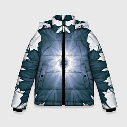 Зимняя куртка для мальчика Снежинка Абстракция Синий