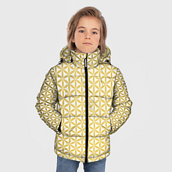 Куртка зимняя для мальчика Цветок Жизни золото, цвет: 3D-черный — фото 2
