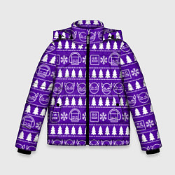 Куртка зимняя для мальчика Орнамент Geometry Dash, цвет: 3D-черный