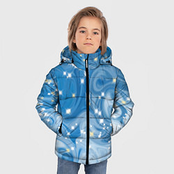 Куртка зимняя для мальчика Голубая метелица, цвет: 3D-черный — фото 2