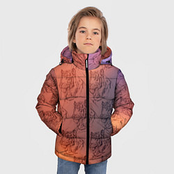 Куртка зимняя для мальчика Тигровый паттерн, цвет: 3D-красный — фото 2