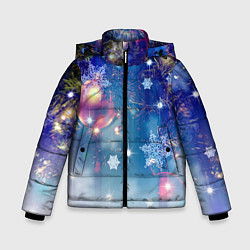 Куртка зимняя для мальчика Игрушки на Елке, цвет: 3D-светло-серый