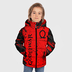 Куртка зимняя для мальчика God of War Брызги крови, цвет: 3D-красный — фото 2