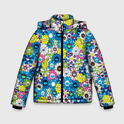 Зимняя куртка для мальчика Takashi Murakami Улыбающиеся цветы