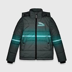 Куртка зимняя для мальчика Jaguar blue neon theme, цвет: 3D-светло-серый