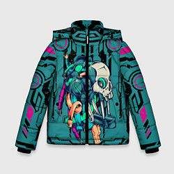 Куртка зимняя для мальчика Cyberpunk 2077!, цвет: 3D-светло-серый