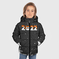 Куртка зимняя для мальчика Новый год 2022 - надпись 2022, цвет: 3D-светло-серый — фото 2