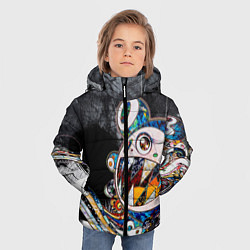 Куртка зимняя для мальчика Монстр мышь, цвет: 3D-светло-серый — фото 2