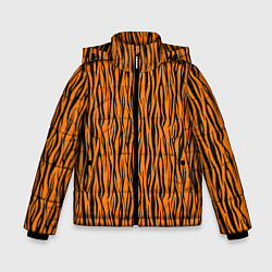 Куртка зимняя для мальчика Тигровые Полосы, цвет: 3D-светло-серый