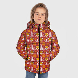 Куртка зимняя для мальчика Милый вязаный тигр, цвет: 3D-светло-серый — фото 2