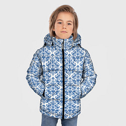 Куртка зимняя для мальчика Зимнее кружевство, цвет: 3D-светло-серый — фото 2