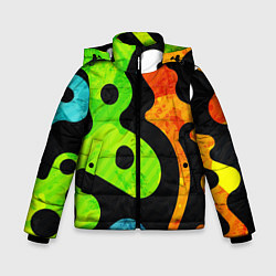 Куртка зимняя для мальчика Пятнистая Абстракция, цвет: 3D-светло-серый