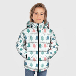Куртка зимняя для мальчика Цветные ели, цвет: 3D-черный — фото 2
