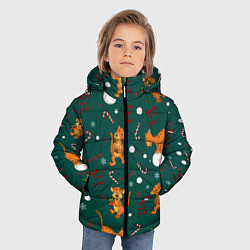 Куртка зимняя для мальчика Тигр и рождество, цвет: 3D-светло-серый — фото 2