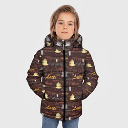 Куртка зимняя для мальчика Разные Кофейные Напитки, цвет: 3D-светло-серый — фото 2