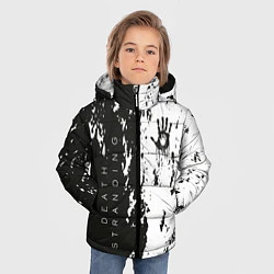 Куртка зимняя для мальчика Death Stranding Black & White, цвет: 3D-черный — фото 2