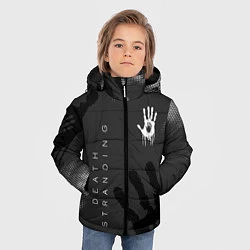 Куртка зимняя для мальчика Death Stranding отпечаток руки, цвет: 3D-черный — фото 2