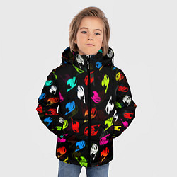 Куртка зимняя для мальчика ХВОСТ ФЕИ ЛОГОБОМБИНГ ЦВЕТНЫЕ СИМВОЛЫ FAIRY TAIL, цвет: 3D-красный — фото 2