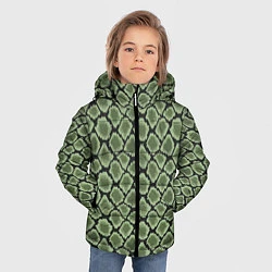 Куртка зимняя для мальчика Змеиная Шкура Snake, цвет: 3D-светло-серый — фото 2