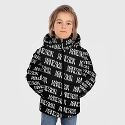 Куртка зимняя для мальчика MANESKIN LOGO WHITE PATTERN, цвет: 3D-светло-серый — фото 2