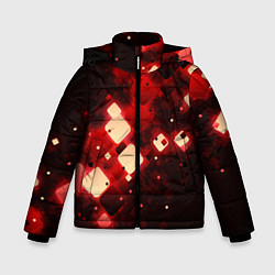 Куртка зимняя для мальчика Рубиновый поток, цвет: 3D-черный