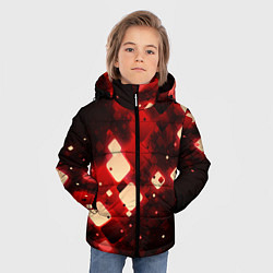 Куртка зимняя для мальчика Рубиновый поток, цвет: 3D-черный — фото 2