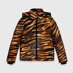 Куртка зимняя для мальчика В шкуре тигра, цвет: 3D-светло-серый