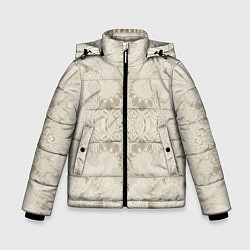 Куртка зимняя для мальчика Бежевый узор - Хуф и Ся, цвет: 3D-светло-серый
