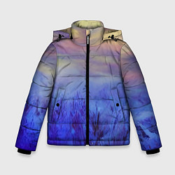Куртка зимняя для мальчика Морозное поле, цвет: 3D-светло-серый