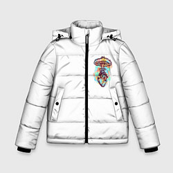 Куртка зимняя для мальчика Ядерное сердце, цвет: 3D-светло-серый