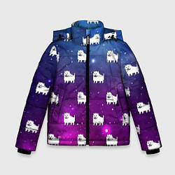Куртка зимняя для мальчика UNDERTALE DOGS PATTERN SPACE, цвет: 3D-светло-серый