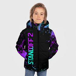Куртка зимняя для мальчика STANDOFF 2, НЕОНОВЫЕ БРЫЗГИ, цвет: 3D-светло-серый — фото 2