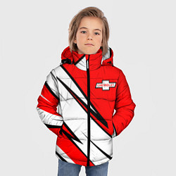Куртка зимняя для мальчика CHEVROLET Узор Логотип, цвет: 3D-красный — фото 2
