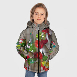 Куртка зимняя для мальчика Зимние ягоды, цвет: 3D-красный — фото 2