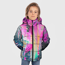Куртка зимняя для мальчика Кибер романтика, цвет: 3D-черный — фото 2