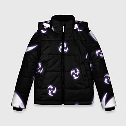 Куртка зимняя для мальчика СТИХИЯ ЭЛЕКТРО НЕОН, ГЕНШИН ИМПАКТ, цвет: 3D-светло-серый