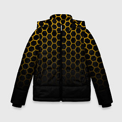 Куртка зимняя для мальчика Неоновая кольчуга Gold neon, цвет: 3D-черный